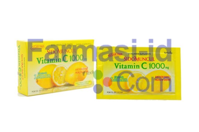 Sido Muncul Vitamin C 1000 | Kandungan, Indikasi, Efek Samping, Dosis