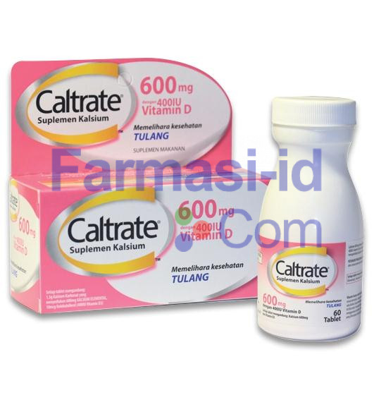 Caltrate 600+D  Kandungan, Indikasi, Efek Samping, Dosis 